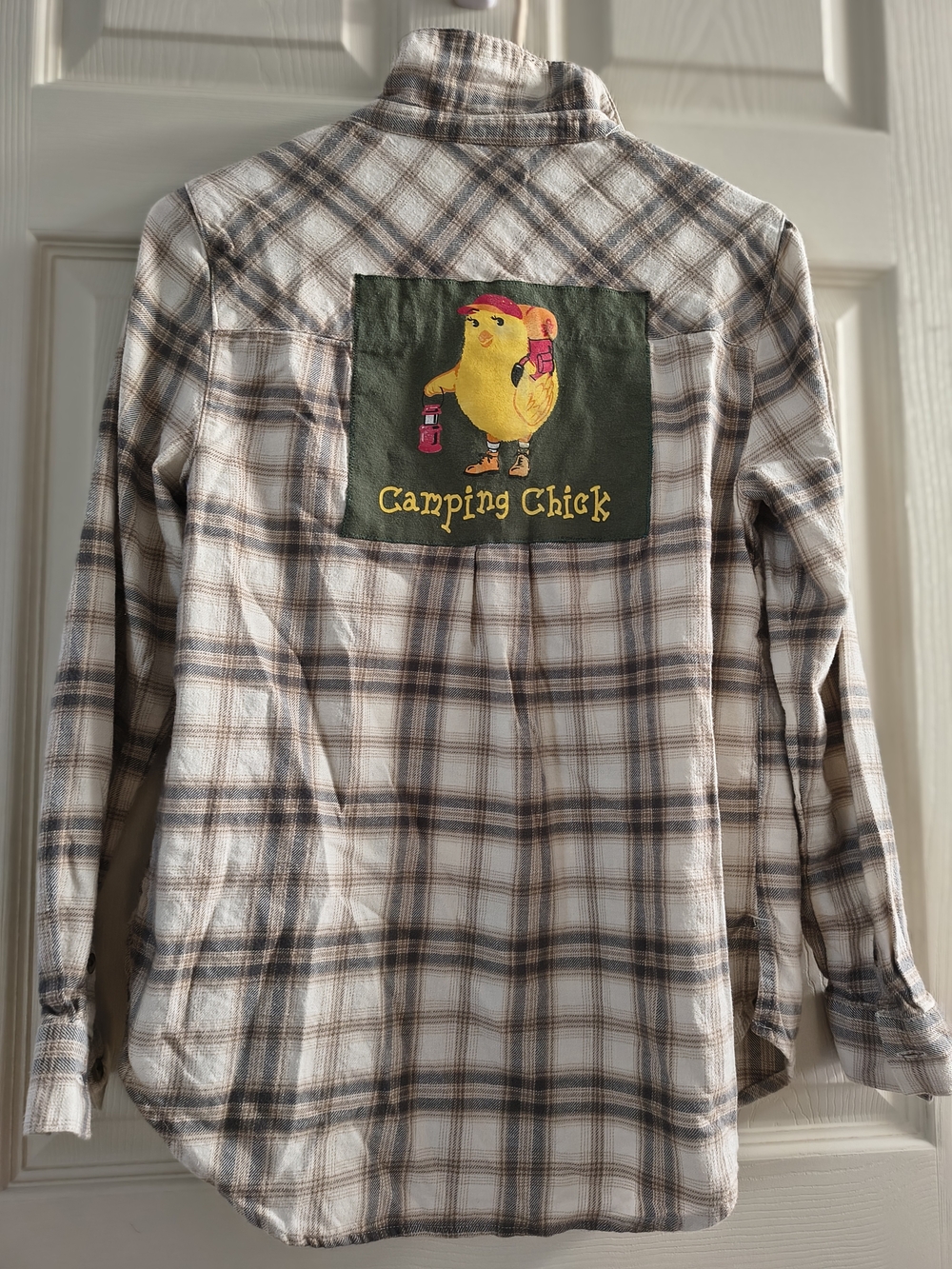 Flannel Camping Chick Duck 🦆 Upcycled
